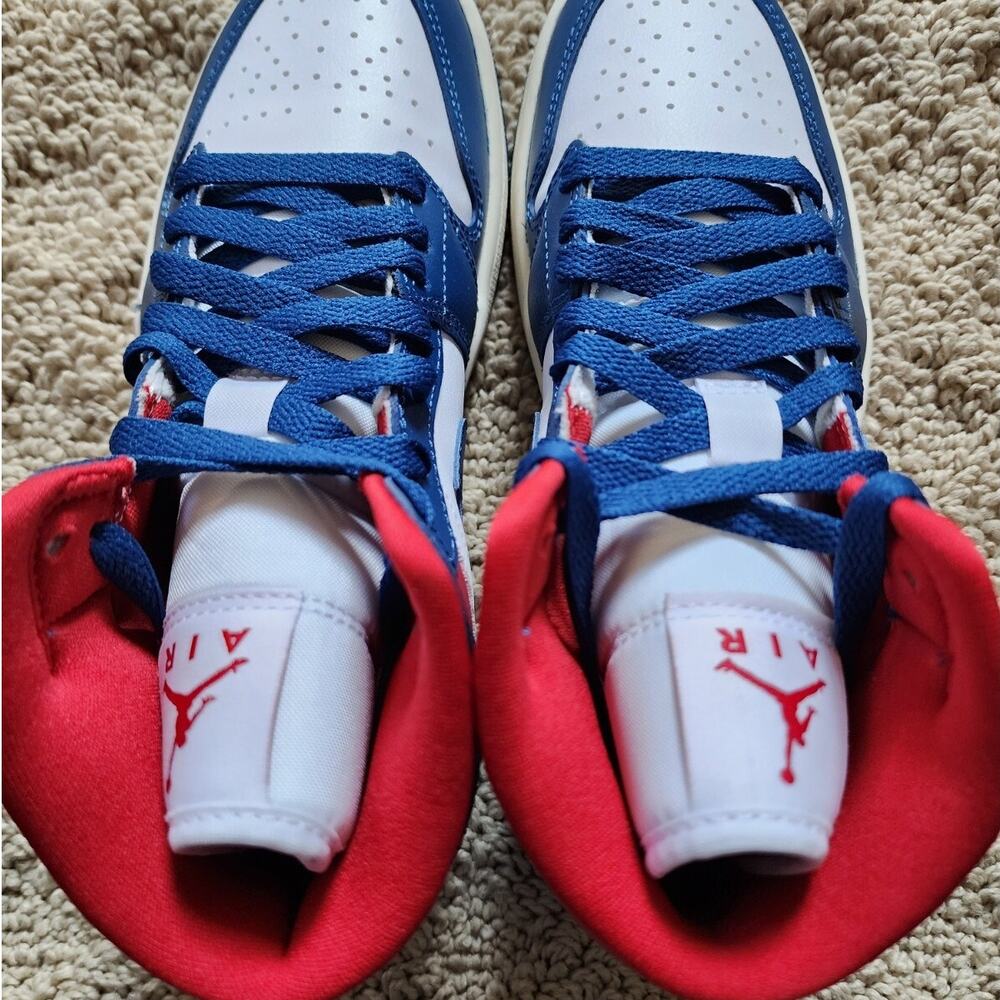 Wmns Air Jordan 1 Mid French Blue Brand New Sz 7 - Picture 5 of 8
